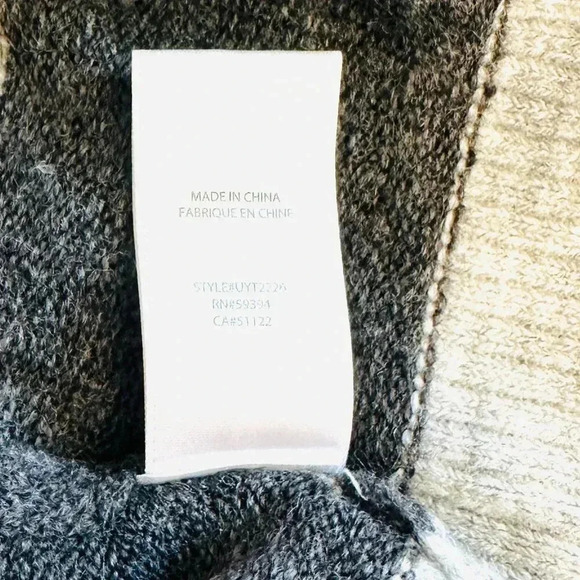 BEACHLUNCHLOUNGE Women Long Sleeve Pullover Mock Neck Striped Sweater Size Large - Picture 14 of 14